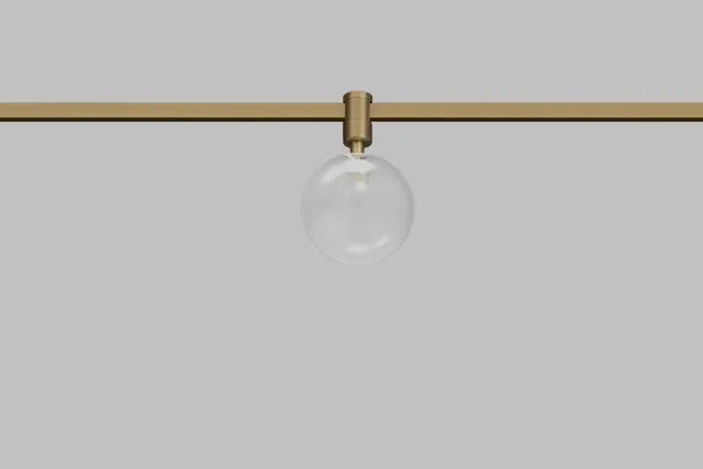 BALL GLASS — rail d’éclairage en laiton BOlight